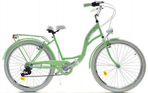 Meisjesfiets 26 inch - stadsfiets 7 versnellingen - mint wit, Fietsen en Brommers, Fietsen | Meisjes, Nieuw, Ophalen of Verzenden
