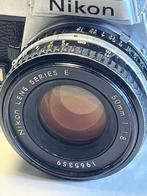 Nikon FE Chrome + 50 mm 1.8 lens Single lens reflex camera, Audio, Tv en Foto, Nieuw