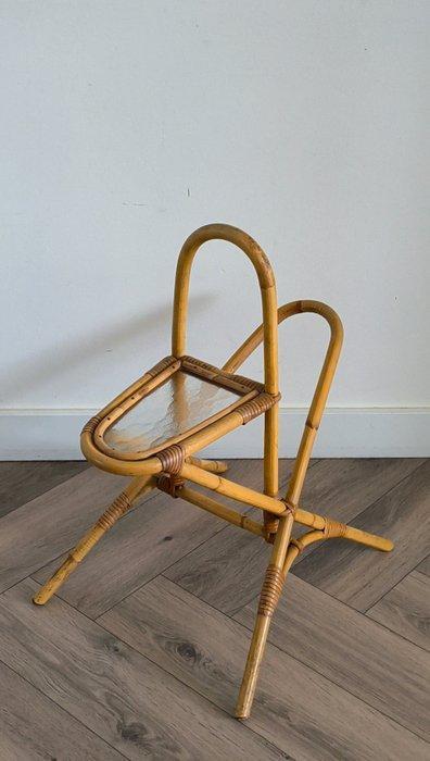 Table à plantes - Table dappoint - Rotin, Verre, Riet -, Antiquités & Art, Art | Objets design