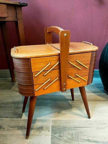 Naaidoos - Hout, Metaal - Vintage naaidoos