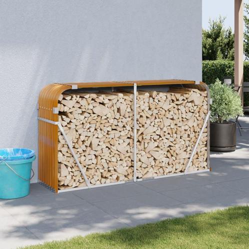 vidaXL Haardhoutopslag 180x45x100 cm gegalvaniseerd staal, Tuin en Terras, Brandhout, Verzenden