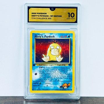 Pokémon Graded card - 1st Edition - Mistys Psyduck Gym