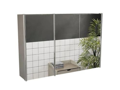 Veiling - Tiano Driedeurs Wandkast Spiegelkast Badkamerkast, Huis en Inrichting, Badkamer | Badkamermeubels