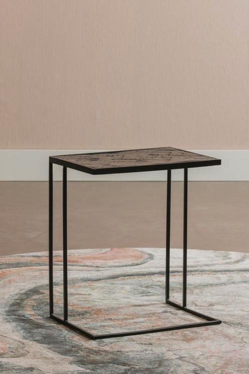 Bijzettafel Mangohout Carlin, Huis en Inrichting, Tafels | Bijzettafels, Nieuw, Hout, Overige vormen, Verzenden