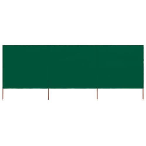 vidaXL Windscherm 3-panelen 400x160 cm stof groen, Tuin en Terras, Parasols, Nieuw, Verzenden
