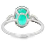 Ring Platina - 3.30ct. tw. Smaragd - Diamant - DRIE STEEN, Nieuw