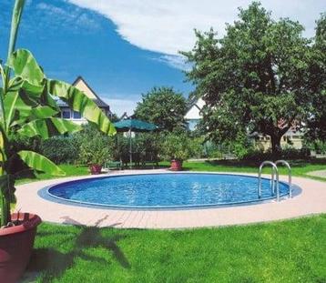Ibiza Metalen zwembad Rond 400 x 150 (met uitsparingen en pr