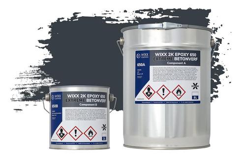 Wixx 2K Epoxy 650 Extreme Betoncoating RAL 7021 | Zwartgrijs, Doe-het-zelf en Bouw, Verf, Beits en Lak, Nieuw, Verzenden