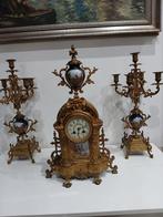 Horloge et parure de cheminée (3) - AD Mougin - Bronze,, Antiquités & Art