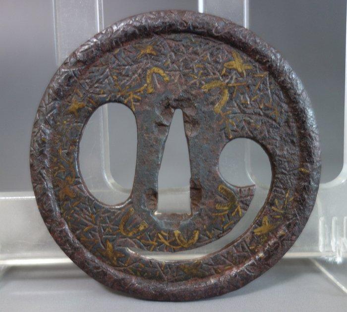 één tomoe messing inleg - IJzer (gegoten/gesmeed) - Japan -, Antiek en Kunst, Antiek | Overige Antiek