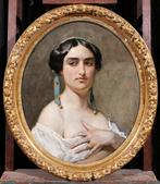 Victor Chavet (1822-1906) - Portrait of a Provençal woman, Antiek en Kunst, Kunst | Schilderijen | Klassiek