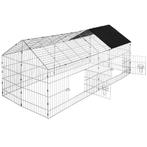tectake Konijnenren met zonnescherm - zwart, Verzenden, Nieuw