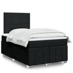 vidaXL Boxspring met matras stof zwart 120x200 cm, Verzenden, Nieuw