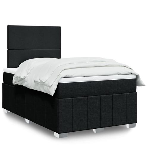 vidaXL Boxspring met matras stof zwart 120x200 cm, Huis en Inrichting, Slaapkamer | Bedden, Nieuw, Verzenden