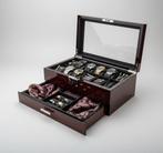 AURELION - Boîte à bijoux - Bois, Métal, Verre - Montre