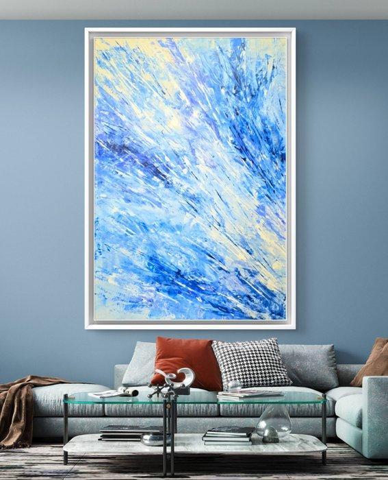 Micha Lenartowicz - Light Blue - XXL, Antiquités & Art, Art | Peinture | Moderne