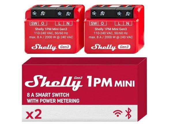 Veiling - Shelly 1PM Mini Gen3 x2 Micromodule Wi-Fi Schakelr, Auto-onderdelen, Elektronica en Kabels, Gebruikt