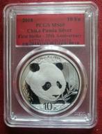 China. 10 Yuan 2018 Panda - 35th Anniversary, 1 Oz (.999)
