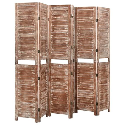 vidaXL Kamerscherm 6 panelen 210x165 cm massief, Huis en Inrichting, Woonaccessoires | Overige, Nieuw, Verzenden