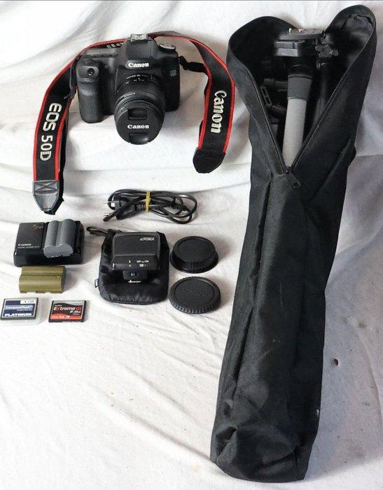 Canon EOS 50D met EF-S 18-55mm 1:3.5-5.6 III, flitser en, Audio, Tv en Foto, Fotocamera's Digitaal