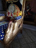Versace - Fauteuil - Chaise cygne - Bois, Or, Fabric, Nieuw