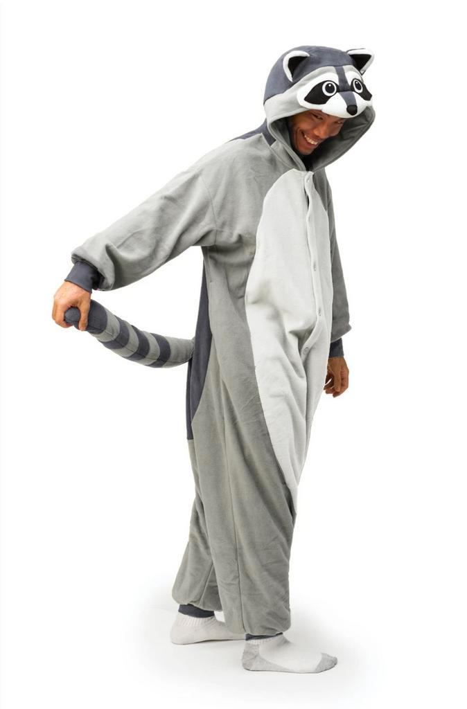 Onesie Grijze Wasbeer Pak XL-XXL Wasbeerpak Kostuum Grijs Ra, Kleding | Heren, Carnavalskleding en Feestkleding, Nieuw, Ophalen of Verzenden