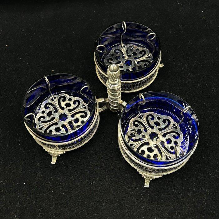 Olie-en-azijnstelletje - .800 zilver, Antiek en Kunst, Antiek | Zilver en Goud