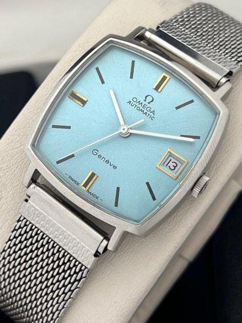 Omega - Zonder Minimumprijs - Automatic Geneve Tiffany Dial, Handtassen en Accessoires, Horloges | Heren