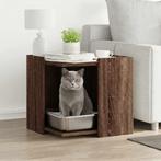 vidaXL Kattenbakkast 53x53x51 cm bewerkt hout bruin, Dieren en Toebehoren, Katten-accessoires, Verzenden, Nieuw