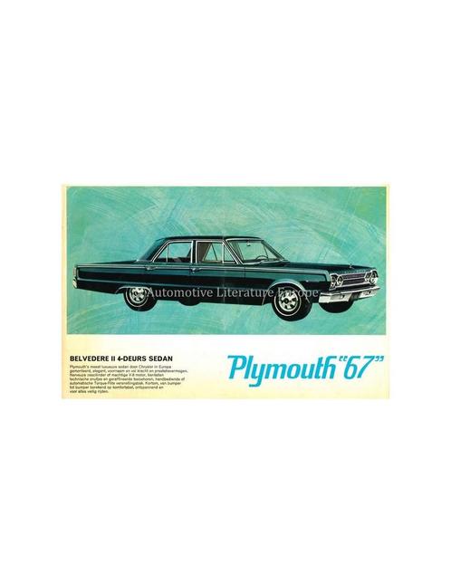 1967 PLYMOUTH BELVEDERE II / VALIANT SIGNET BROCHURE, Boeken, Auto's | Folders en Tijdschriften