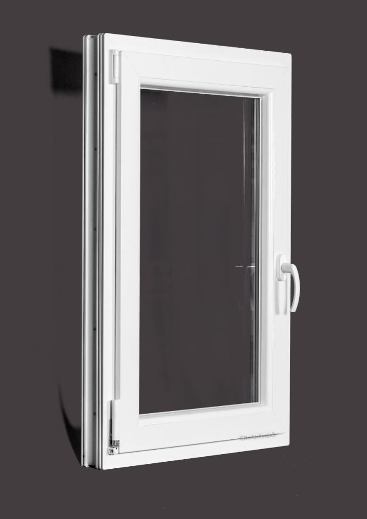 PVC raam draai kiep b80xh110 cm wit, Doe-het-zelf en Bouw, Glas en Ramen, Dubbelglas, Nieuw, Gevelraam of Ruit, 80 tot 120 cm