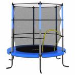 vidaXL Trampoline met veiligheidsnet rond 140x160 cm blauw, Kinderen en Baby's, Verzenden, Nieuw