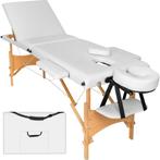 3-zone massagetafel met vulling en houten frame - wit, Sport en Fitness, Massageproducten, Verzenden, Nieuw