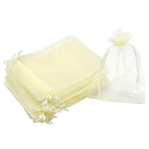 Fako Bijoux® - Organza Zakjes - 7x9cm - Ivoor - 100 Stuks, Divers, Emballage cadeau, Envoi