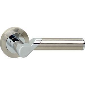 Deurkruk Casper op rozet chroom/mat nikkel NM, Doe-het-zelf en Bouw, Hang- en Sluitwerk, Ophalen of Verzenden