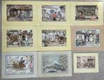 Anton Pieck - 9 prints, incl. Toyshop, Artist, Blacksmith,