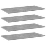 vidaXL Wandschappen 4 st 80x40x1,5 cm bewerkt hout, Huis en Inrichting, Woonaccessoires | Wandplanken en Boekenplanken, Verzenden