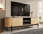 Meubella | TV-Meubel eiken 200x45x57 cm | TV Kast 2 deuren, Overige materialen, Verzenden, Nieuw, 200 cm of meer