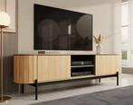 Meubella | TV-Meubel eiken 200x45x57 cm | TV Kast 2 deuren, Huis en Inrichting, Overige materialen, Verzenden, Nieuw, 200 cm of meer