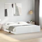 vidaXL Bedframe met lades bewerkt hout wit 180x200 cm, Huis en Inrichting, Slaapkamer | Bedden, Verzenden, Nieuw