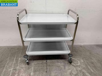 Chariot de service Saro en acier inoxydable 86 cm, Verzenden