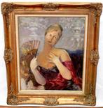 Fréderic Cabanas i Castells (1954) - Mujer con abanico, Antiek en Kunst
