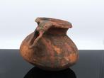 Oud Afghaans terracotta ghee-pot met handvat en schenktuit., Antiek en Kunst