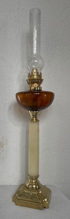 Olielamp - Albast, Brons, Glas, Messing, Antiek en Kunst, Antiek | Overige Antiek