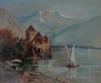 Chillon Castle - Svizzera - Paneel - Fluweel, Hout, Zijde