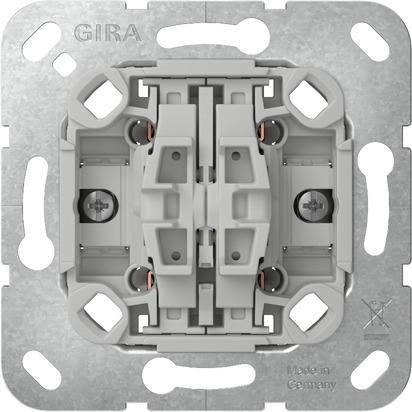 Gira 4-Gang Drukknop Schakelaar 10A 250V NO Contact - 314700, Doe-het-zelf en Bouw, Elektriciteit en Kabels, Verzenden