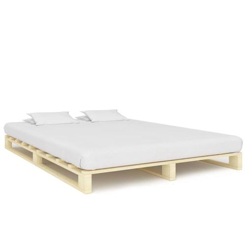 vidaXL Bedframe pallet massief grenenhout 160x200 cm, Huis en Inrichting, Slaapkamer | Bedden, Nieuw, Verzenden