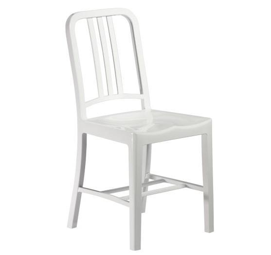 Terrasstoel Navy style stoel mat PP wit, Tuin en Terras, Tuinsets en Loungesets, Nieuw, Verzenden