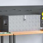 vidaXL Aluminium kist 76,5x26,5x33 cm zilverkleurig, Doe-het-zelf en Bouw, Gereedschapskisten, Verzenden, Nieuw