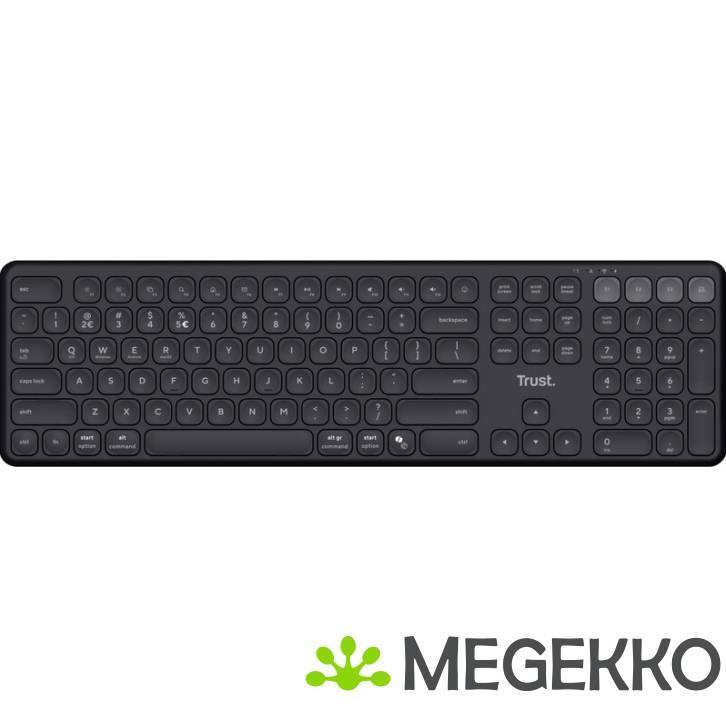 Trust Vaiya Toetsenbord Draadloos Zwart, Informatique & Logiciels, Claviers, Envoi
